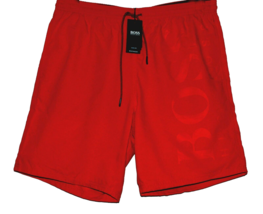 Hugo Boss  Bright Red Logo Men&#39;s Swim Shorts Beach Athletic Size XL - £55.80 GBP