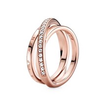 Pandora Jewels Mod. Crossover Pave Triple Band - Ring - Size 54 ***Special Price - £107.29 GBP