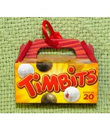 TIM HORTON&#39;S HOLIDAY ORNAMENT COLLECTIBLE TIMBITS DONUTS DOUGHNUT BOX w/... - £12.90 GBP