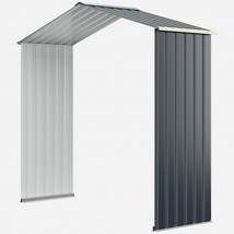 Outdoor Storage Shed Extension Kit for 7 Feet Shed Width - Color: Gray -... - £135.99 GBP