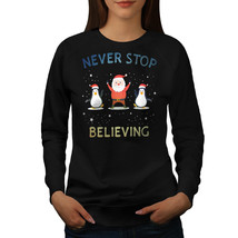Wellcoda Holidays Christmas Womens Sweatshirt, Believing Casual Pullover Jumper - £23.23 GBP+