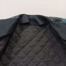 Women's Multicolor Front Button Floral Quilted Puffer Jacket Measured Chest 38" image 3