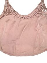 Free People Intimately Lace Trim Crop Top Blush Pink Size Small Adjustable Strap image 2