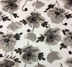 Kravet Amapola Flax Black Gray Large Floral Multiuse Fabric By The Yard 54&quot;W - £36.01 GBP