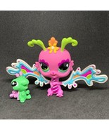 Littlest Pet Shop LPS fairy 2795 Wings 2797 Green Happy Bug Fun Rollerco... - £9.37 GBP