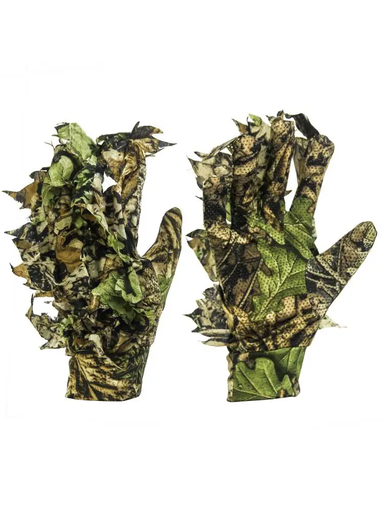 3D Leafy  Gloves  Anti-slip Full Finger Glove for  Outdoor Bird Watching... - $29.43