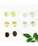 Attractive 5 PAIRS Gemstone Earrings, Birthstone Earrings, 925 Sterling ... - £39.31 GBP