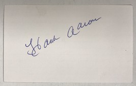 Hank Aaron (d. 2020) Signed Autographed 3x5 Index Card - £78.65 GBP