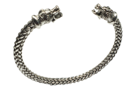 Viking Oath Arm Ring Armband Dragon Pewter Torque Ring Cuff Solid Metal Uk - £16.57 GBP