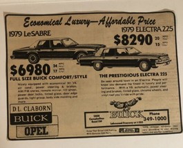 1979 Buick Electra 225 Small Print Ad pa6 - £4.68 GBP