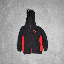 Puma Kids Black &amp; Red Zip-Up Hoodie 4T - £14.43 GBP