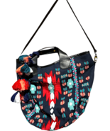 STEVEN Madden Jariele crossbody tote beaded embroidered pom tassel hobo bag - €39,82 EUR