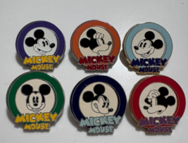 Lot 6 Disney 2010 Mickey Mouse Facial Expressions Pins - £21.79 GBP