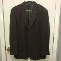 Jones New York Men&#39;s Sport Coat Size 43 Long Brown Blazer Jacket Wool Blend - £6.24 GBP