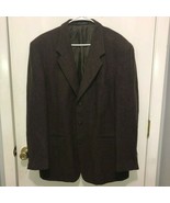 Jones New York Men&#39;s Sport Coat Size 43 Long Brown Blazer Jacket Wool Blend - $10.77 CAD