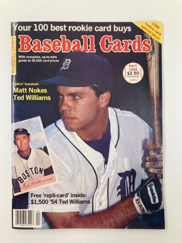 VTG Baseball Cards Magazine April 1988 Matt Nokes and Ted Williams w Rep... - $9.45