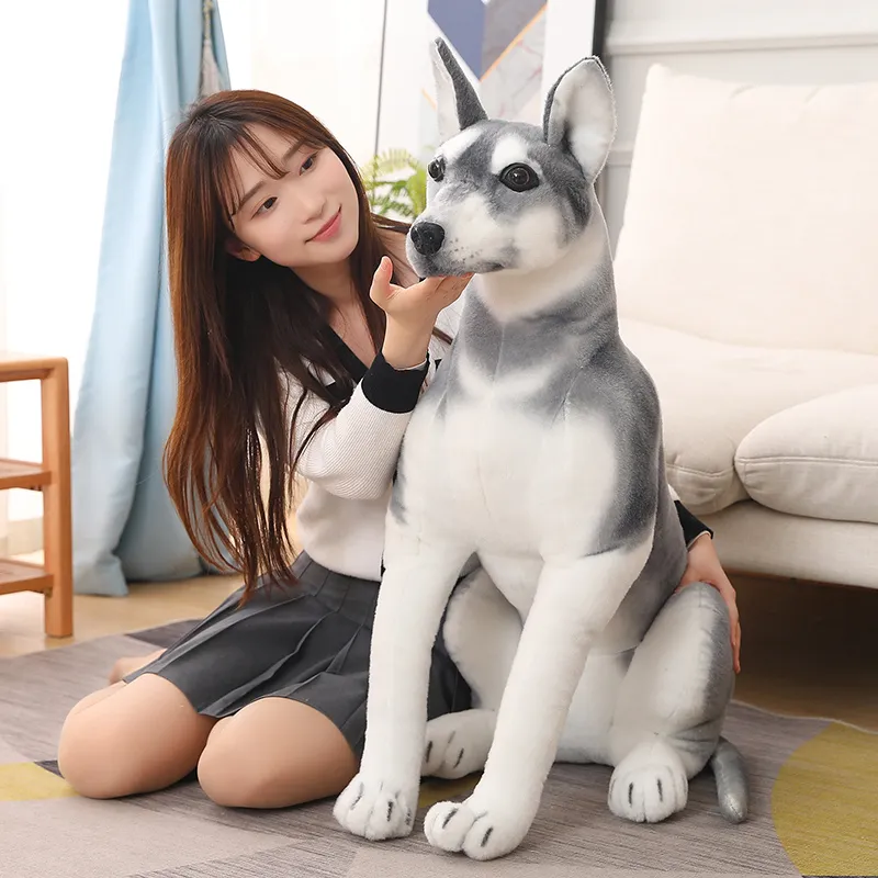 New High Quality Husky Dog Plush Toy Cute Simulation Wolf Dog Pet Dog Soothing - £14.40 GBP+