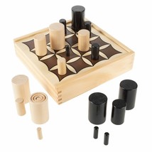 3D Wooden Tic Tac Toe Game Logic Skill Game 2 Players Strategy Table Top - £33.82 GBP