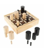 3D Wooden Tic Tac Toe Game Logic Skill Game 2 Players Strategy Table Top - £33.80 GBP