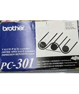 Genuine Brother PC-301 Printing Cartridge (2) Double Pack Black OEM Orig... - €33,58 EUR