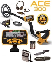 Garrett Ace 300 Metal Detector w/ Free Accessory Bundle + Finds Pouch &amp; ... - £250.56 GBP