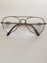 Vintage Disney Silver Marchon Flex Hinged  Brown Arm Eyeglasses FRAMES 4... - £20.89 GBP