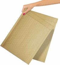 220 Kraft Padded Envelopes 10.5&quot; X 15&quot; Bubble Mailers Natural Brown - £122.91 GBP