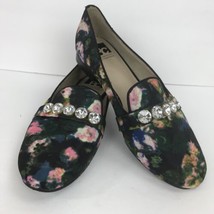 BC Embellished Floral Flat Vegan Loafer Multi Color Shoes Size 7.5 Black... - $39.99