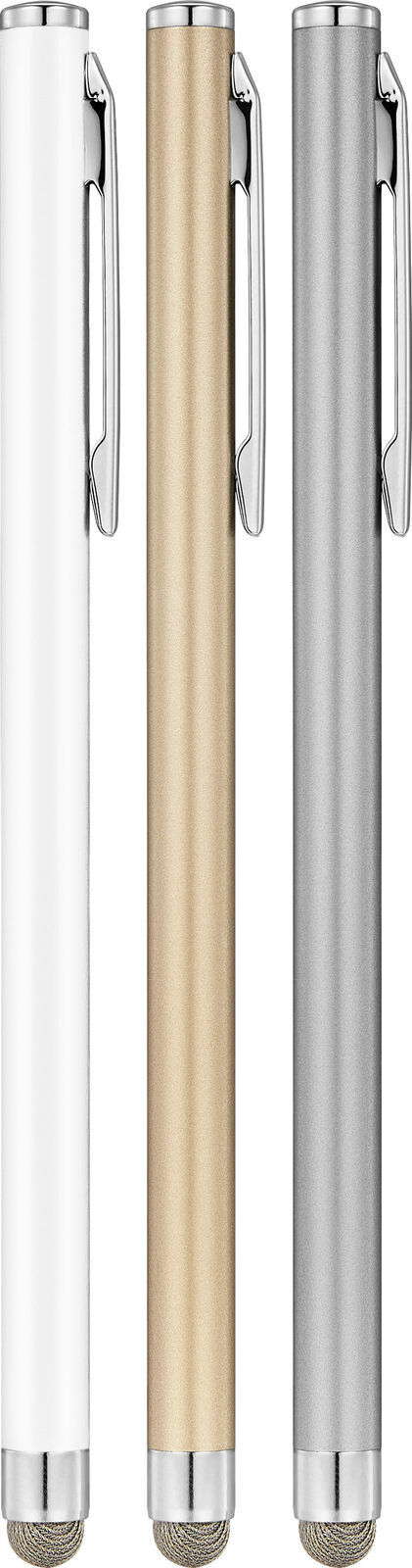 Insignia- Slim Stylus for Smartphones, Tablets and More (3-Pack) - Multicolor
