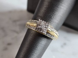 Womens Vintage Estate 10K Gold Diamond Cluster Ring 4.1g #E7211 - £391.65 GBP