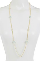 Rivka Friedman 18K Gold Clad Quartize Bezel Set Faceted Blu Crystal TwistedCable - £61.88 GBP