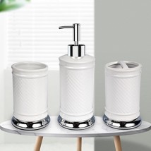 Bathroom Accessory Set, Amaauto 3 Pcs White Ceramic Sets With Toothbrush... - $742.28 MXN