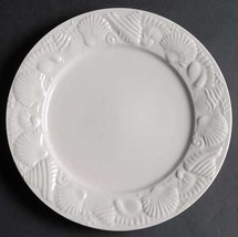 WHITE LIDO BEACH SEASHELLS DINNERPLATE 10 1/2&quot;   - $70.00