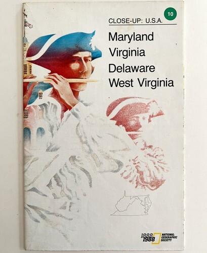 Map Mid-Atlantic Close Up USA 1988 Vintage National Geographic 22 x 34" E36 Item image 2