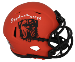Ozzie Newsome Autographed &quot;HOF 99&quot; Browns &#39;RAVE&#39; Mini Speed Helmet Beckett - $99.00