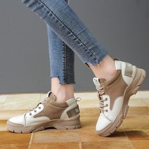 Women&#39;s Leather Sneakers Casual Fashion Shoes - £30.54 GBP