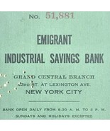 1928 Emigrant Industrial Savings Bank Grand central Branch New York Ledg... - $11.95