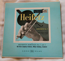 Heifetz- Mozart Conc No. 5 (Turkish) -Beethoven Romances 1 &amp; 2-RCA Shaded Dog LP - $12.64