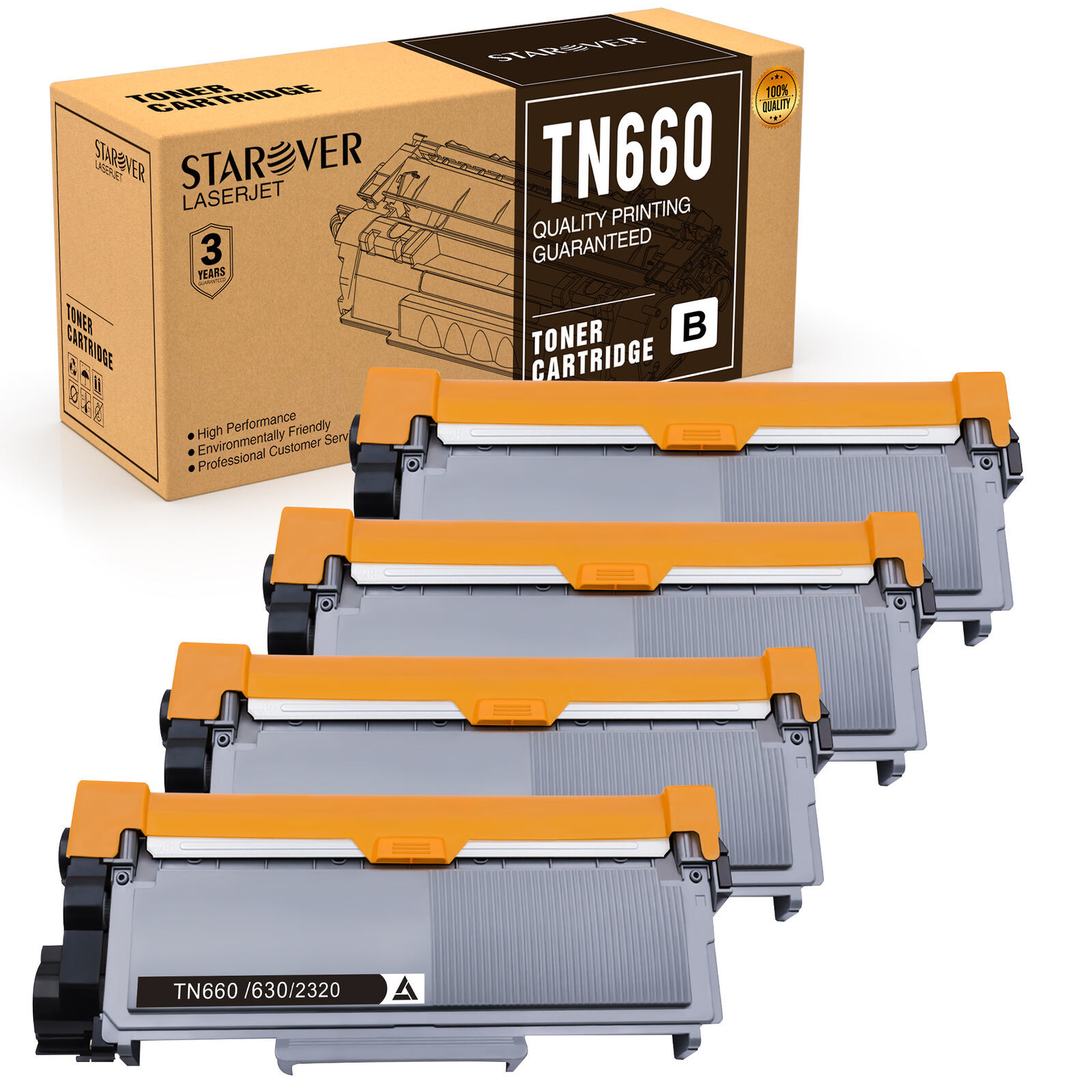4 High Yield TN660 Black Toner Cartridge set For Brother MFC-L2700DW MFC-L2740DW - $48.99