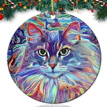 Cat Gifts for Cat Lovers Christmas Ornaments, Acrylic, Hanging Indoor De... - £10.11 GBP