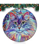 Cat Gifts for Cat Lovers Christmas Ornaments, Acrylic, Hanging Indoor De... - £10.04 GBP