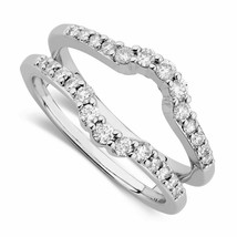 14K Bañado en Oro Blanco 0.75Ct Solitario Potenciador Imitación Diamantes Anillo - £161.71 GBP