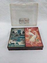 *Heavily Used* Set Of (2) Pinochle Playing Card Decks Cranes And Deer - $9.90