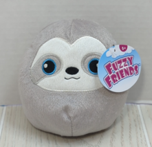 Greenbrier Fuzzy Friends small round gray sloth squishy Plush stuffed animal - $12.86