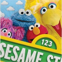 Sesame Street Everyday Lunch Napkins Elmo Big Bird Birthday Party Supplies 16 - £5.57 GBP