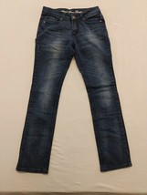 Point Zero Women&#39;s Straight Leg Blue Jeans Size 28/33 Stretch Mid Rise - £10.89 GBP