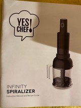 Yes Chef! Infinity Electric Spiralizer and Corer Black  Make Oodles of N... - £9.00 GBP