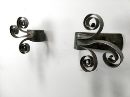 Wine Barrel Curtain Tie Backs - Fleur de Lis - Made from CA wine barrels - $89.00