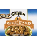 Geisha Smoked Oysters In Sunflower Oil 3.75 Oz - $33.55 CAD