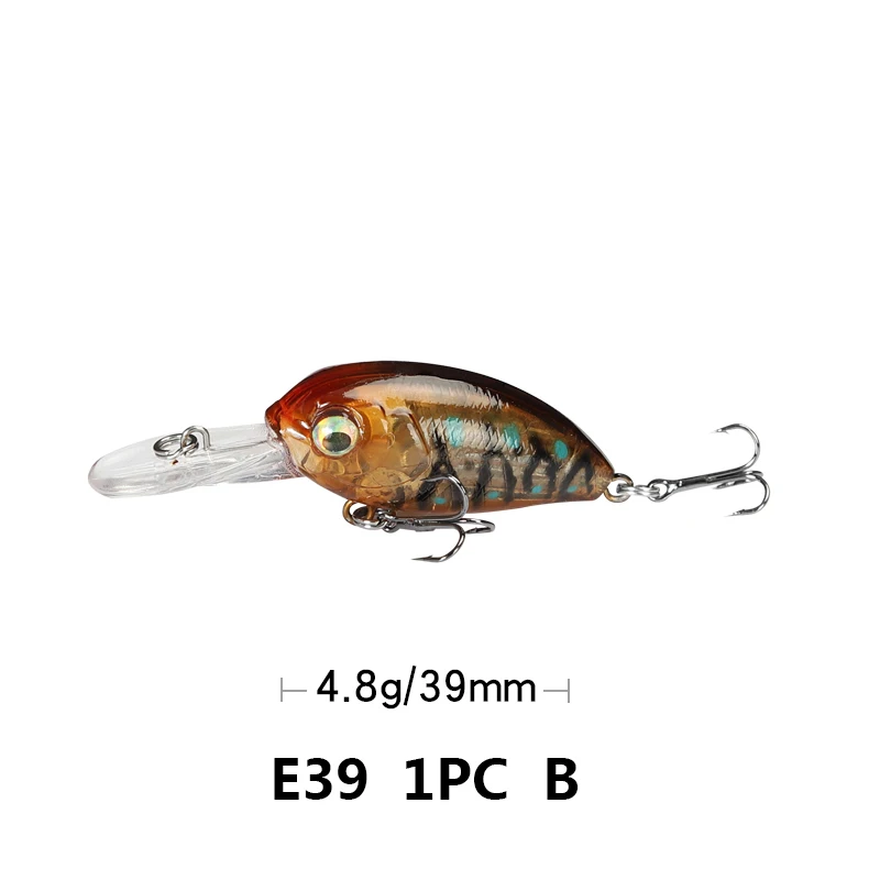 1pcs 3.9cm 4.8g Mini Minnow Wobblers Crank Fishing Lure Artificial Minnow Jerkba - $32.89